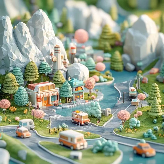 Isometric / Low Poly 3D